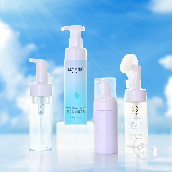 Multi-Capacity Brush-Equipped Foam Pump Bottle with Leak-Proof Lock for Skincare & Hand Soaps