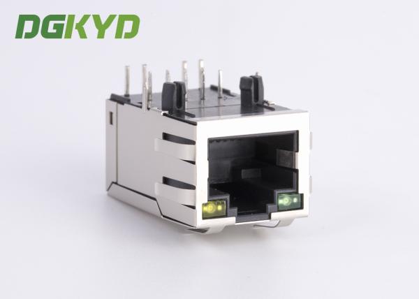 Conector das telecomunicações com Magnetics integrado RJ45 Jack Single Port modular 25.4mm