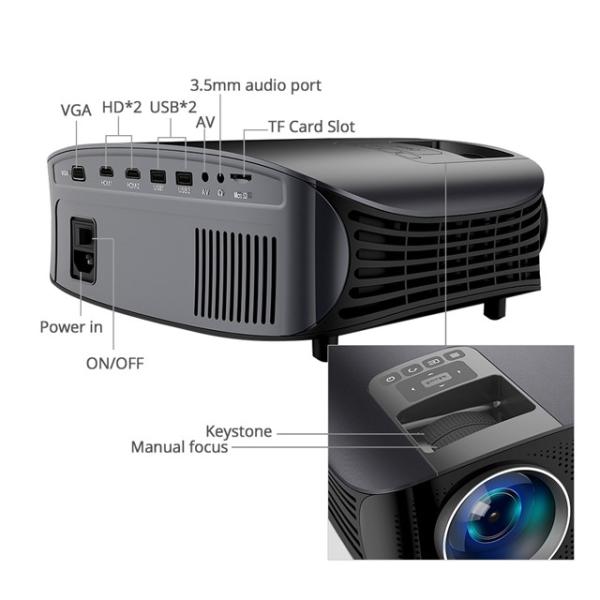 Home Theater Projector Full HD 3D 1080p Mini Projector YG600