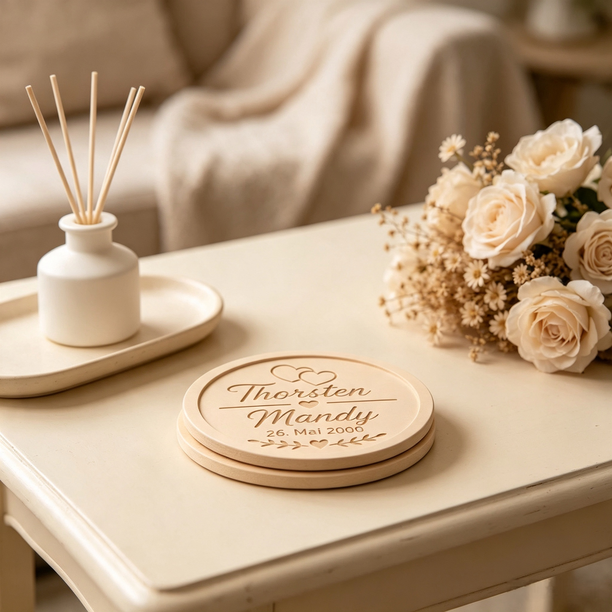 Name Engraved Order Custom 3d Prints Round Coaster Cool 3d Printed Gifts