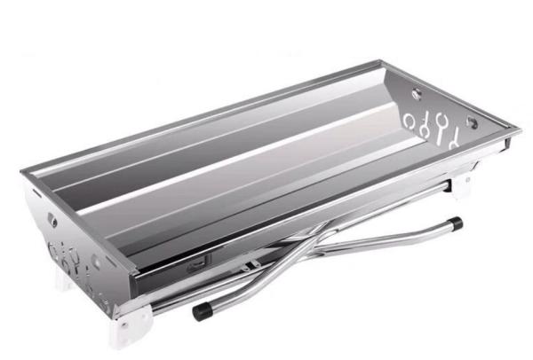 Thickened Large Stainless Steel Barbecue Outdoor Folding Barbecue BBQ Portable Barbecue