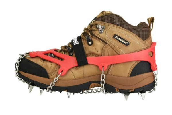 Silicone de aço inoxidável inteiro antiderrapante da corrente que caminha ganchos de ferro de escalada dos prendedores do gelo para o inverno das sapatas