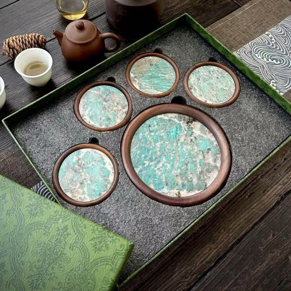 Luxury Brazil Green Marble Plate Corrosion Proof High Durability
