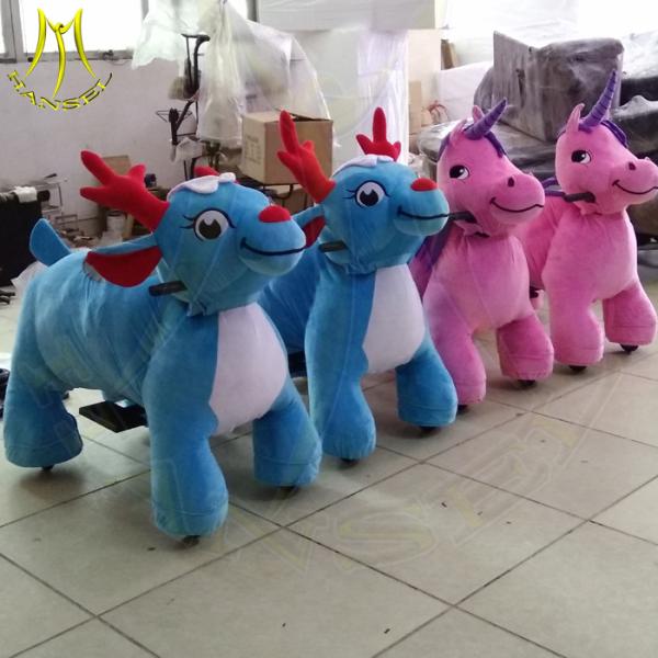 Hansel new kids walking battery ride on plush elephant for amusement park
