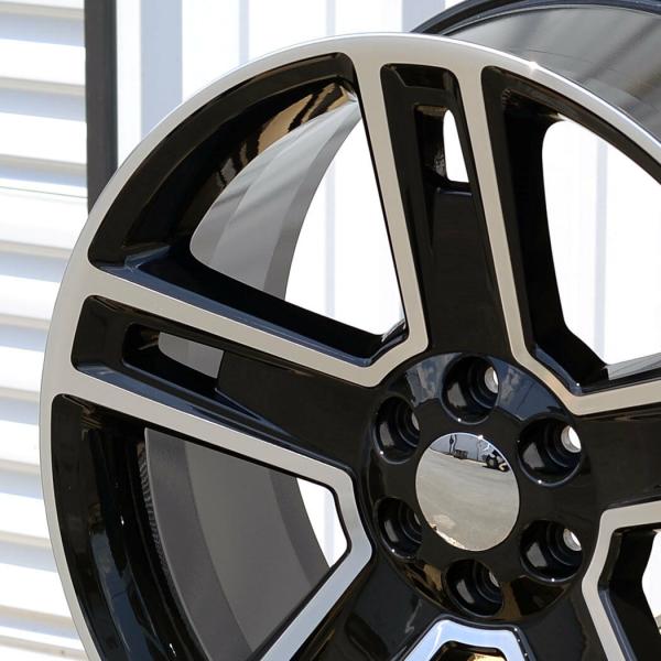 26x10 GMC Yukon Replica Wheels Gloss Black Machined Face Rims Fit Tahoe LTZ Silverado