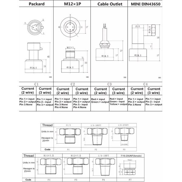 Датчик давления компакта OEM 1% FS для управления природного газа