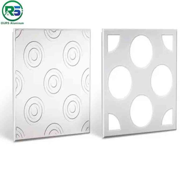Fireproof Corrugated Aluminum Wall Panels Architectural Metal Ceiling Tiles Suspended 180MM