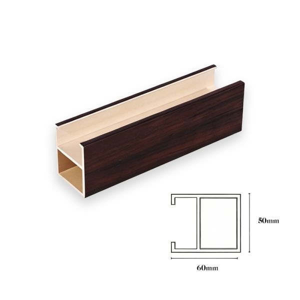 Waterproof WPC Wall Panel Suspended Ceiling Tube 50*60mm Home Batten Decoration