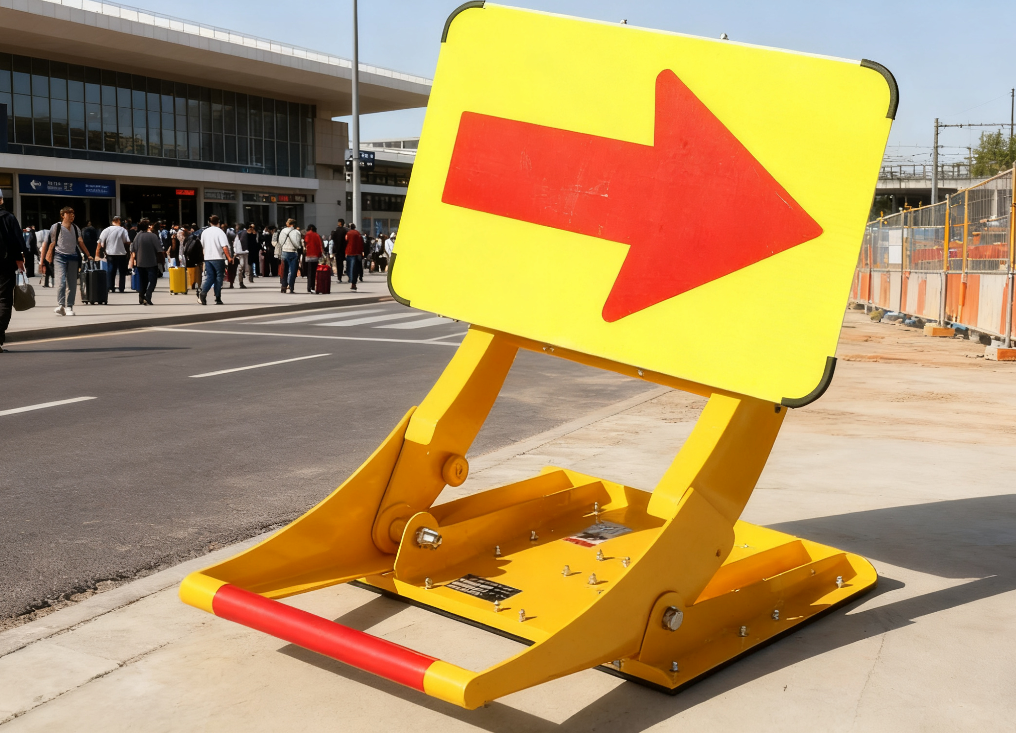 Ultra-Lightweight Foldable Vehicle Security Barrier with Electrostatic Powder Coating for Crash Protection