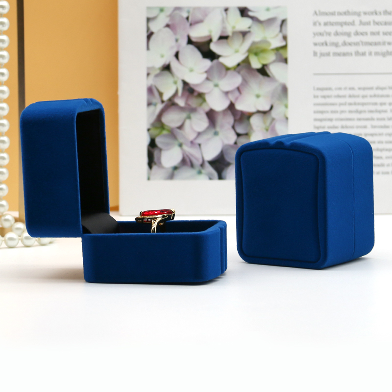Luxury Velvet Jewellery Box For Earrings Rings Necklaces Custom Colour