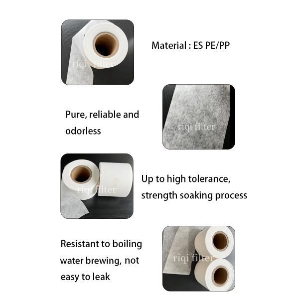 Produit alimentaire étanche à la chaleur 125 mm Filtre à papier pour le thé