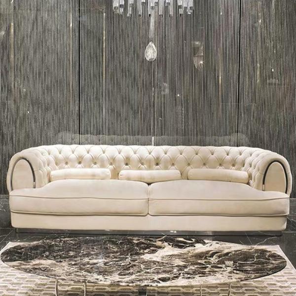 Modern Decoration Italian Luxury Living Room Furniture Sets Customized Postmodern Chesterfield Sofa