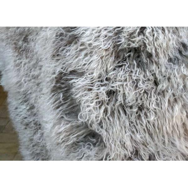 Long Hair Natural curly sheep wool Mongolian white fur Materiral for bed throw