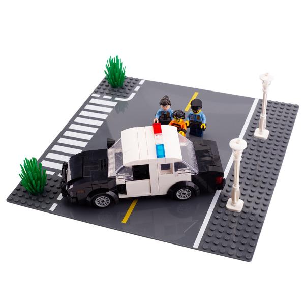 MOC City Police Department Street View Mini Figures Car Thief Puzzle Assembled Police Car Building Blocks Legoinglys