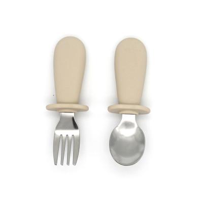 Baby laser LOGO Silicone Utensils Set For Toddler 1-3 Years Old