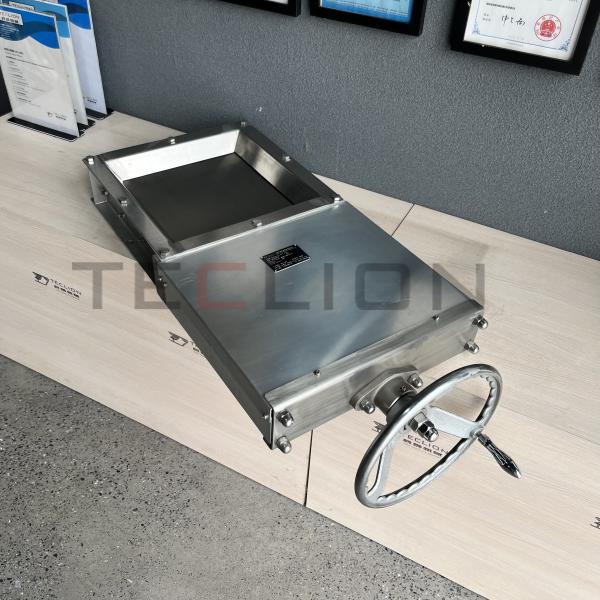 Explosion Proof Square Mouth Knife Pneumatic Slide Gate Valve Stainless Steel Material