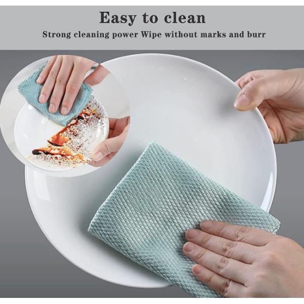 Nanoscale Cleaning Cloth Fish Scale Microfiber Easycleanco Cloth