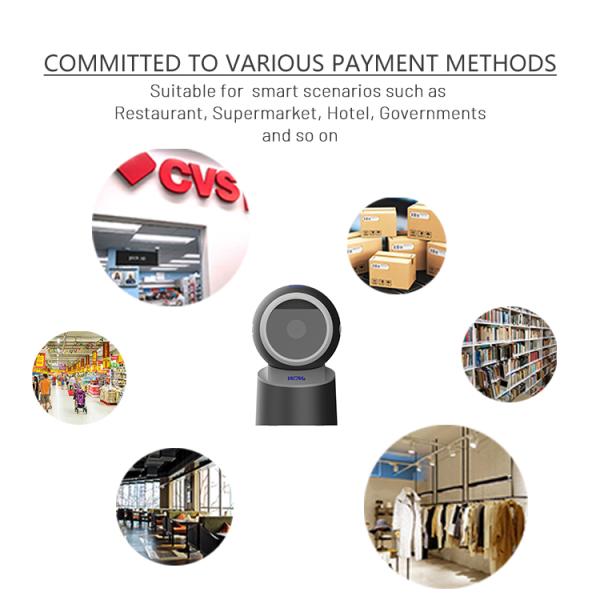 WCMI 1d&2d Hands Free Bar Code Cord Scanner High Speed Barcode Reader Desktop QR 2d  Scanner Work With Printer