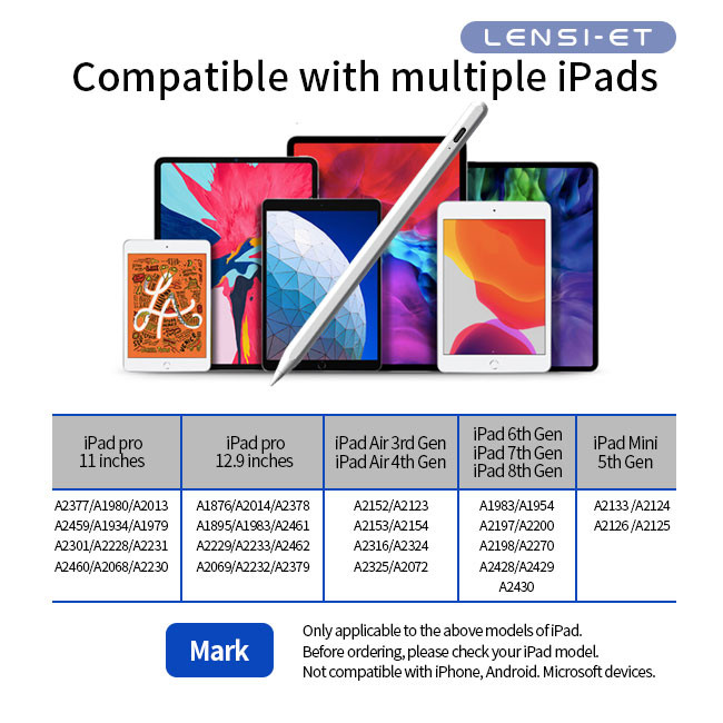 Электронный стилус Bluetooth для Apple Ipad White Active Stylus Digital Pen