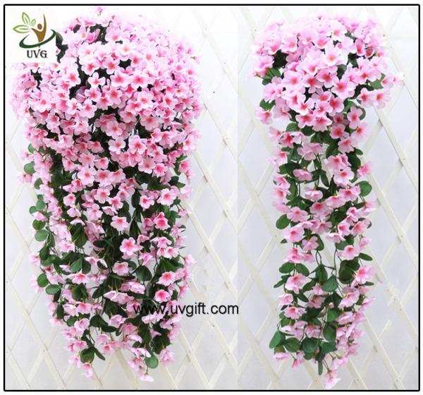 UVG artificial flowers wholesale hanging silk violet wreath for wedding flower arrangements WIS017