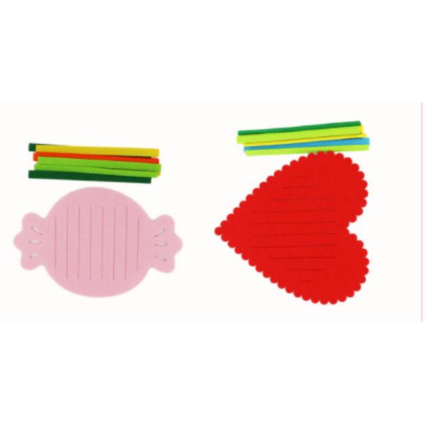 kids children felt non-woven knitted work creative diy crafts kits kids hand craft knitting weaving DIY felt material