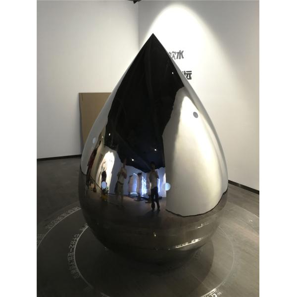 Custom Metal Outdoor Abstract Sculpture Stainless Steel Mirror Water Drop Sculpture