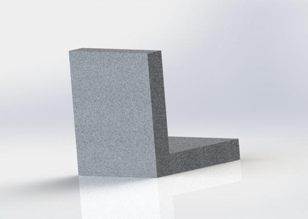 6061 - T6 Sand Blasted Aluminum Angle Profile 60 × 60 × 10 mm