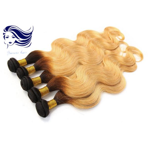 Выдвижения волос цвета Брайна Ombre, волосы человека покрашенные Ombre