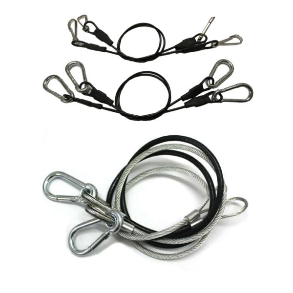 Galvanized Stainless Steel Wire Rope Lanyard Black Plastic Coating Steel Cable Sling