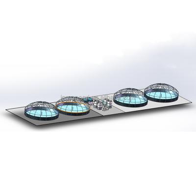 Galvanized Steel Pipe Circular RAS Fish Tank 10 Meter Fresh Water Automatic Feeding