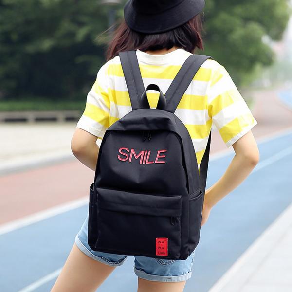 Large capacity men and women street shot stitching color backpacks fashion casual joker high school students bag tide