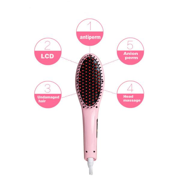 Electric Hair Straightener Brush Home Beauty Machine NASV 100 With Lcd Display