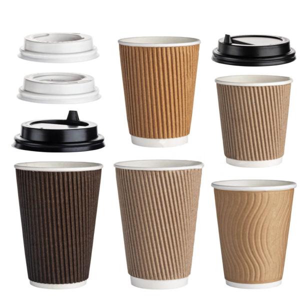 Couvercle de tasse en plastique PLA jetable personnalisable 6oz 8oz 12oz Couvercle de tasse de café chaud / froid