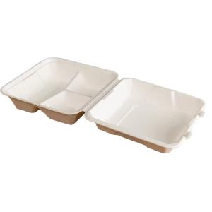 Compartiment biodégradable du conteneur de nourriture de bloc supérieur de canne