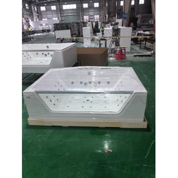 Estimated Delivery Time 1500mm Front Glass Corner Hydro Massage Bathtub with 6 Big Jets
