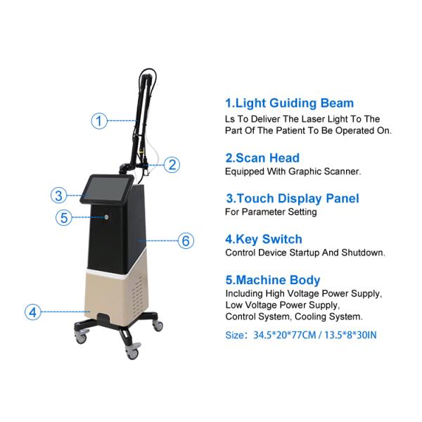 BV13 Portable Co2 Fractional Laser 60W Co2 Fraccionado Laser Vaginal Tightening Co2 Laser Machine For Skin