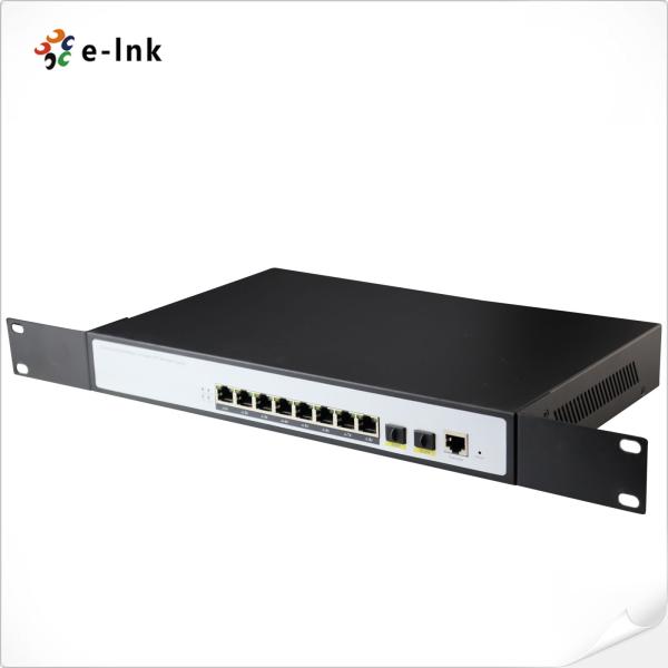 Interruptor controlado comercial L2 8 10/100/1000T portuário dos ethernet a 2 100/1000X portuários SFP