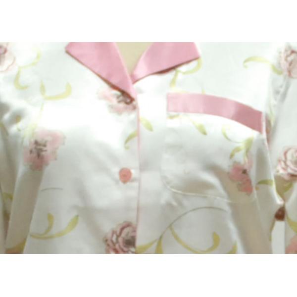 Women'S Button Down Pajama Sets , Girls Satin Pajamas 85% Polyester 15% Cotton