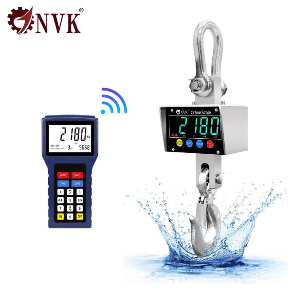 NVK High precison Industrial 304 Stainless Steel material Waterproof hanging crane scale with wireless device