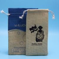 La coutume de grains de café a imprimé des sacs de jute, sac de cordon coloré de feutre d'emballage