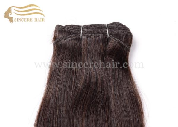 Wholesale 50 CM Remy Cuticle Hair Weft Extensions - 20 Silk Straight Brown Remy Human Hair Weft Extension For Sale