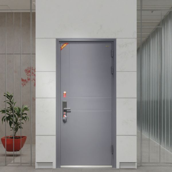 Modern Intelligent Safety Door  Spray Plastic Surface for Apartments  Secure Outdoor Entry