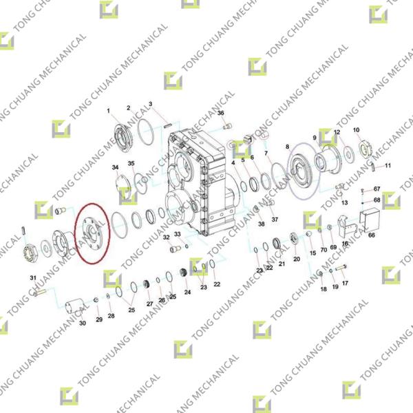 Through Cover SY4029-26 Transfer Case Input & Output Shaft End Cover，Transfer Case Shaft End Cap，Input Shaft End Cover for Transfer Case，Output Shaft End Cover for Transfer Case