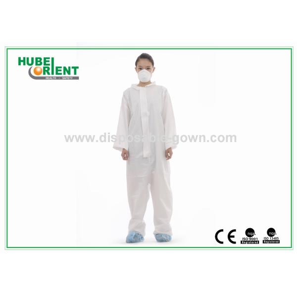 Sanitary Non Irritating 22gsm Disposable SMS Coverall