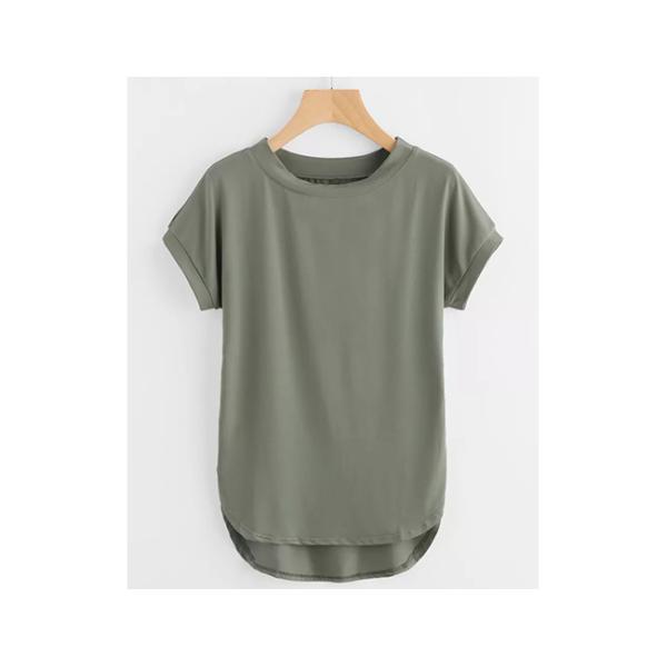 Loose Blank Women's T - Shirts Short Sleeve Cotton Fabric / Casual Women's Tee