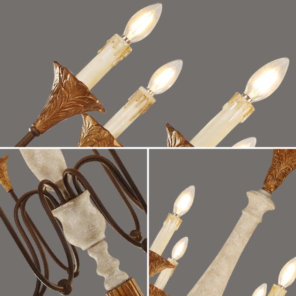 Mexican black wrought iron candle chandelier for home lighting(WH-CI-27)