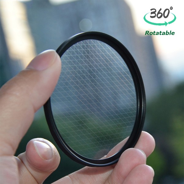 Customizable Sizes Starburst Camera Filter 37mm - 82mm Optical Glass Filter For DSLR Cameras
