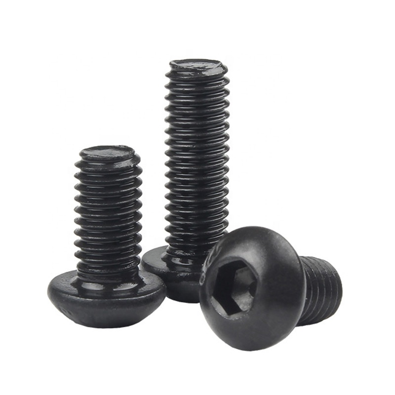 ISO7380 10.9 Grade M8*8mm Black Oxide Alloy Steel Carbon Steel Hex Hexagon Button Head Socket Screws with Control