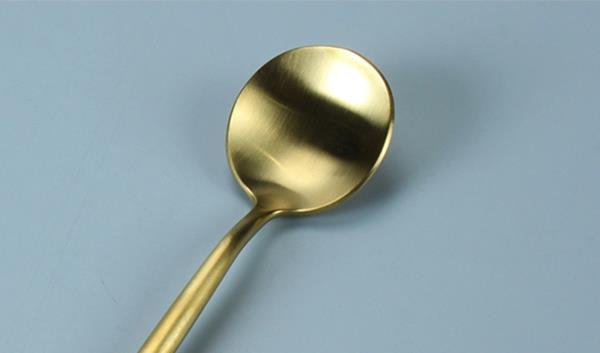 Fadeless Luxury Matte Gold SS304 Fork Knife Spoon Set
