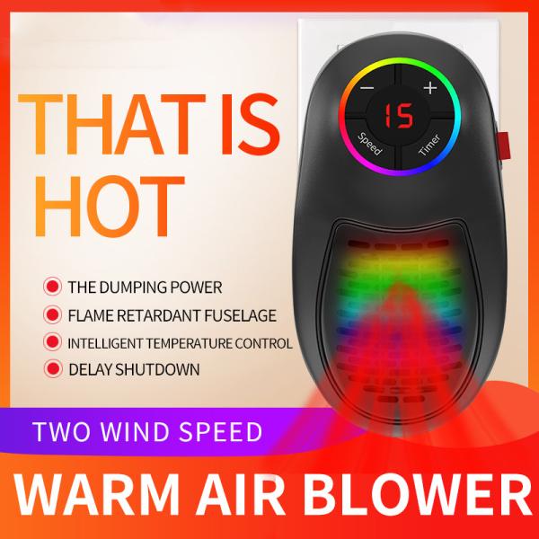 0.5kg Plug-in Wall Heater Portable Electric Heaters for Garden Small Home Winter Warmer